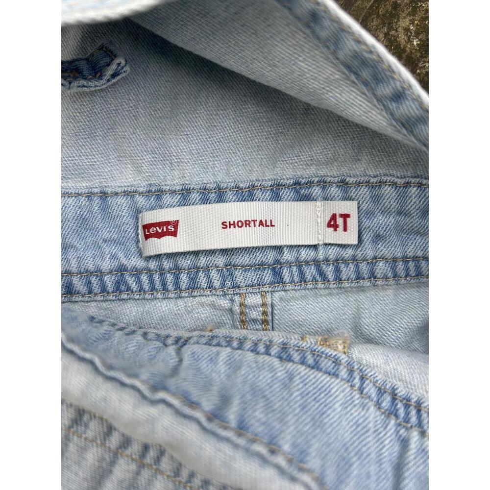 👼Levi's baby girl's  4T denim shortall in a light wash NWT- BUNDLE & SAVE! 🧸🪆 - Picture 7 of 9